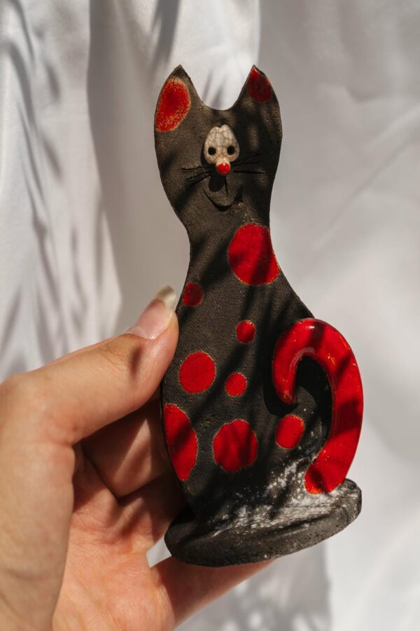 Cat Figurine Ceramic
