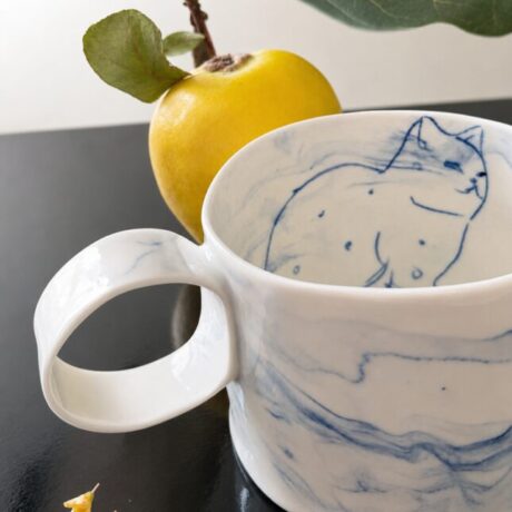 Porcelain cat cup gift - NestCats Dubrovnik