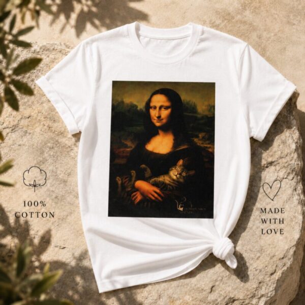 Mona Lisa Cat T-Shirt - photo 6