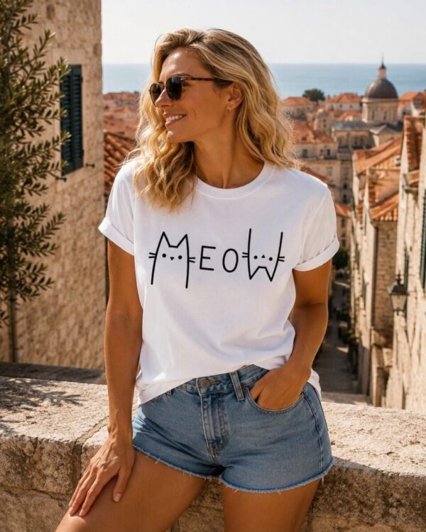 “Meow” Cat T-Shirt - photo 4