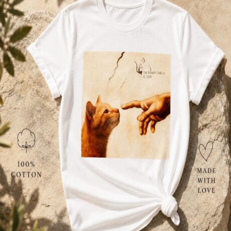 Creation of Adam Cat T-Shirt - Handmade Cat Souvenir from Dubrovnik