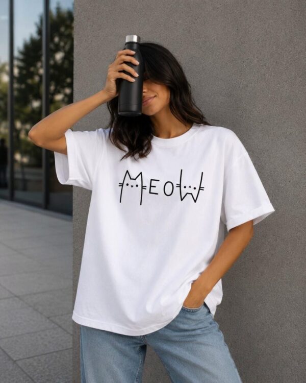 “Meow” Cat T-Shirt - photo 6