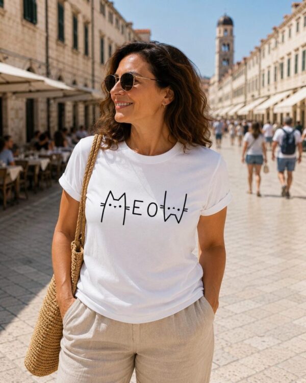 “Meow” Cat T-Shirt - photo 2