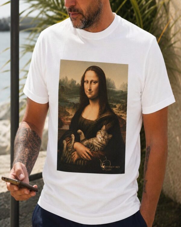 Mona Lisa Cat T-Shirt - photo 4